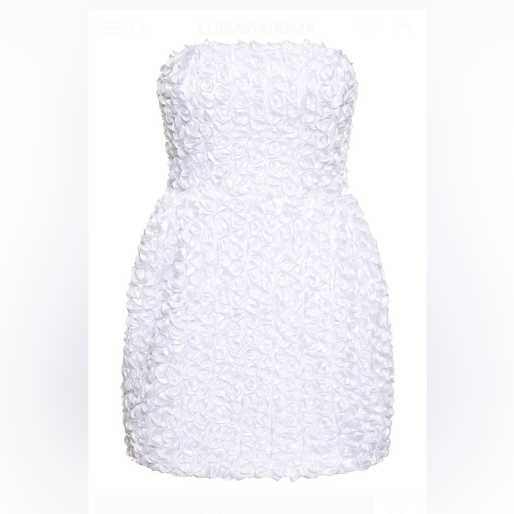 NEW Rotate 3D Flower Satin Mini Dress